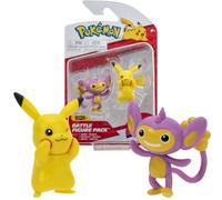 Pokémon Battle Figure 2 Pack - Features 2-Inch Pikachu & Aipom Battle Figures