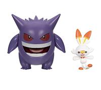 Pokemon Battle Figure 2-Pack Gengar & Scorbunny - 5 & 10 Cm Figures with Dynamic Features - Officially licensed Pokemon Toys 2024