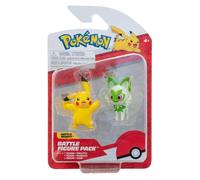 Pokémon Battle Figures First Partner 2-Pack – Sprigatito & Pikachu, 2-inch Authentic Details