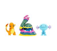 Pokémon Battle Figure 3 Pack - Features 2-Inch Charmander and Wooper plus 3-Inch Alolan Muk Battle Figures