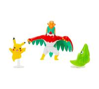 Pokémon Battle Figure 3 Pack - Features 2-Inch Metapod (with Stand) and Pikachu plus 3-Inch Hawlucha Battle Figures