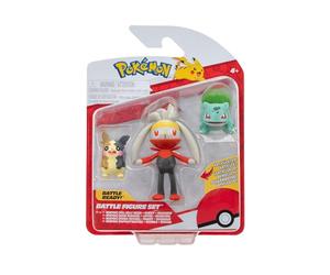 Pokémon Battle Figure 3 Pack - Features 2-Inch Morpeko and Bulbasaur and 3-Inch Raboot Battle Figures