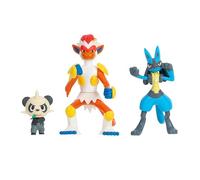 Pokémon Battle Figure 3 Pack - Features 2-Inch Pancham and Lucario and 3-Inch Infernape Battle Figures