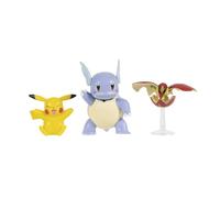 Pokémon Battle Figure 3 Pack - Features 2-Inch Pikachu and Flapple and 3-Inch Wartortle Battle Figures