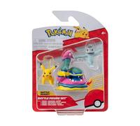 Pokémon Battle Figure 3-Pack – 2-inch Pikachu & Machop, 3-inch Alo