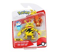 Pokémon BATTLE FIGURE 3 PACK - Features 2-Inch Piplup, Vulpix and 3-Inch Electabuzz Battle Figures (PKW2680)