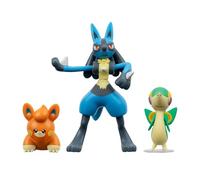 Pokémon Battle Figure 3 Pack - Features 2-Inch Snivy and Pawmi and 3-Inch Lucario Battle Figures