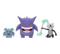 PKW - 3 Ghost-Type Figure Pack Asst - 4.5"Gengar, 3" Alolan Marowak, 2" Misdreavus (Amazon)