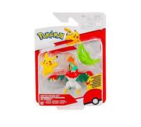 Pokémon Battle Figure 3 Pack - Features 2-Inch Metapod (with Stand) and Pikachu plus 3-Inch Hawlucha Battle Figures