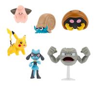 Pokémon Battle Figure 6 Pack - Features 2-Inch Battle Figures of Pikachu, Cleffa, Riolu, Geodude, Omanyte & Kabuto
