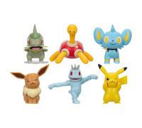 Pokémon Battle Figure 6-Pack – 2-Inch Figures: Pikachu, Shuckle, Axew, Shinx, Eevee & Machop