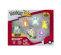 Pokémon Battle Figure 6 Pack-Features 2-Inch Pikachu, Squirtle, Charmander, Bulbasaur, Mimikyu & Toxel-Authentic Details