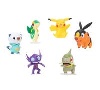 Pokémon Battle Figure 6 Pack - Features 2-Inch Sableye, Axew, Snivy, Tepig, Oshawott & Pikachu - Authentic Details