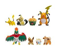 Pokémon Battle Figure 8 Pack - Features 2-Inch Pikachu Age 4+, Eevee, Appletun, Growlithe, Mimikyu, Togepi, 3-Inch Raichu & Hawlucha - Authentic Details
