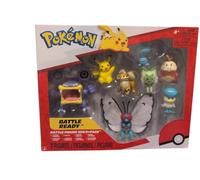 Pokémon Battle Figure 8 Pack - Features 2-Inch Pikachu, Eevee, Appletun, Growlithe, Mimikyu, Togepi, 3-Inch Raichu & Hawlucha - Authentic Details