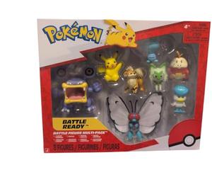 Pokémon Battle Figure 8 Pack - Features 2-Inch Pikachu, Eevee, Appletun, Growlithe, Mimikyu, Togepi, 3-Inch Raichu & Hawlucha - Authentic Details