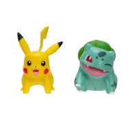 Pokémon Battle Figure First Partner 2 Pack - 2-Inch Bulbasaur and Pikachu Battle Figures with Authentic Details