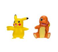 Pokémon Battle Figure First Partner 2 Pack - 2-Inch Charmander and Pikachu Battle Figures with Authentic Details