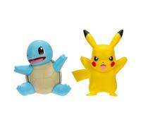 Pokémon Battle Figure First Partner 2 Pack - 2-Inch Squirtle and Pikachu Battle Figures with Authentic Details