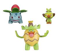Jazwares Pokémon Figures Grass-Type 3-Pack Ludicolo 4.5in Ivysaur 3in Grookey 2in Amazon Exclusive