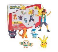 Pokémon Battle Ready Figuurset speelgoed, 6 stuks - Inclusief 11,4 cm Ash & Lau
