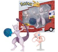 Pokemon Battle Figure Set 2 Pack Mew and Mewtwo Deluxe Action Ready