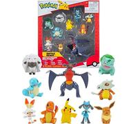 Pokèmon Battle Figures-10-Pack - Pikachu, Squirtle, Bulbasaur, Charmander, Eevee, Cubone, Riolu, Wooloo, Scorbunny, Garchomp