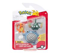 Pokémon Battle Figures Charmander + Poliwhirl + Trubbish