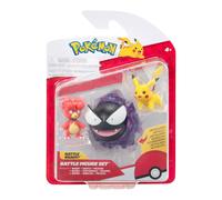 Pokémon Battle Figure 3 Pack - Features 2-Inch Pikachu and Magby and 3-Inch Gastly Battle Figures