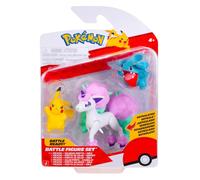 Pokémon Battle Figure 3 Pack - Includes 5cm Pikachu & Gible and 7.5cm Galarian Ponyta