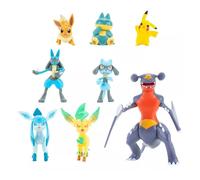 Pokemon 37750 Pack DE 8 FIGURAS BOTI BATALLA Region SINNOH, Aluminium