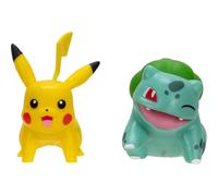Pokémon Battle Figure First Partner 2 Pack - 2-Inch Bulbasaur and Pikachu Battle Figures with Authentic Details