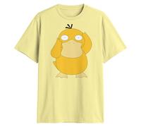 Pokemon Big Face Charmander Pikachu Squirtle Bulbasaur Psyduck Snorlax Adult T-Shirt, Light Yellow, S