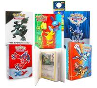 Pokemon Binders for Cards 6 Pack - Bundle with 6 Assorted Mini Binders, Each Holds 60 Cards Plus Door Hanger | Pokemon Card Carrying Case Set