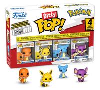 Pokemon Bitty Pop 4-Pack Pikachu Bulbasaur Charmander Squirtle
