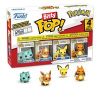 Pokemon Bitty Pop 4-Pack Pikachu Bulbasaur Charmander Squirtle