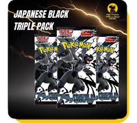 Pokemon Black Bolt - Black and White Japanese Pokémon Booster Bundle - 3 Packs