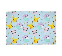 Pokemon Blanket Childrens Soft Fleece Pikachu Blue Kids Throw 100Cm X 150Cm