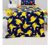 Pokemon Blanket Soft Fleece Throw Retro Pikachu Blue Girls Boys Bedding