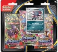 Pokémon : Blister Pack of Three Mega Evolution Booster Packs - Phantasmagoric Flames - Dimoret of the Pokémon TCG (1 Shiny Promo Card and 3 Boosters)