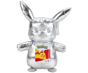 Pokémon BO37432, Pikachu Plush (Silver, 30 cm), 25 Years Silver Anniversary - Silver Plush