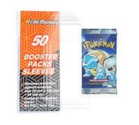 Pokemon Booster Pack Sleeves - 50 Pack of 70 x 120 mm Protective Envelope Sleeves