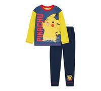 Pokemon, Boys 2 Piece Pyjamas Set, Blue/Yellow, Age 7-8 Years