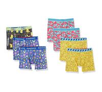 Pokemon Boys' 4PK or 7PK Athletic 5PK 100% Cotton Boxer Briefs in Size 4, 6, 8, 10 and 12, Blue,Sky Blue with Red,Yellow and Black