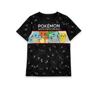 Pokemon Boys Black Multi Character Short Sleeved T-Shirt - 9-10 Years