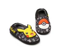 Pokemon Boys Black Pikachu Slip On Loafer Slippers - 10 UK Child