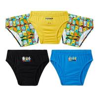 Pokemon Boys Briefs, Comfortable Cotton Breathable Underwear Pack of 5 Kids Underpants (Black/Multi, 5-6 Years)