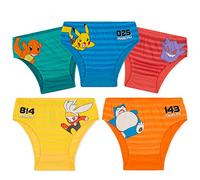 Pokemon Boys Briefs, Comfortable Cotton Breathable Underwear Pack of 5 Kids Underpants (Multi, 6-7 Years)