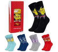 Pokemon Boys Calf Socks, Pikachu Soft Breathable Kids Socks Pack of 5 - Anime Gifts for Boys (Multi, 11.5/3 UK)