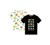 Pokemon Boys Charmander Squirtle and Pikachu T-Shirts 2 Pack for Kids